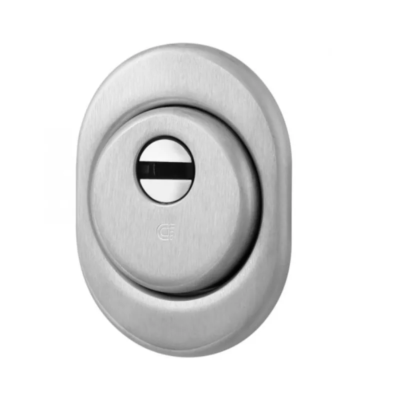 Defender tondo Sferik BD16-35D1A Disec per portoncino esterno, con mostrina esterna, spessore 25 mm, diametro 50 mm, Inox finitura Acciaio Cromo Satinato Superprijs
