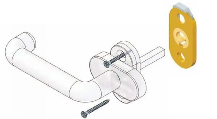 Direct Verzonden Dispositivo anti effrazione per maniglia finestra DK, blocco DISEC Rosetta Ovale BBMAR02-B18, colore Oro Lucido