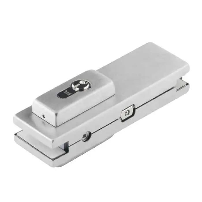 Nu Kopen Serratura centrale US 20 Universal Light Dormakaba con cilindro europeo, per porta in vetro spessore 10-12 mm, finitura Acciaio Inox Satinato