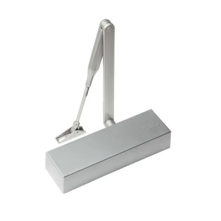 Express Levering Chiudiporta TS 71 Dormakaba per porta Standard e REI, senza arresto, con piastra, finitura Argento