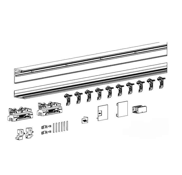 Must-Have Set vetro Dorma Comfort M 60, per installazione su muro, anta 950 mm, colore argento