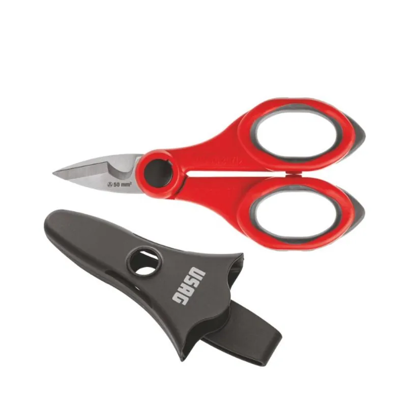 Forbice 207 D Usag per elettricisti, con fodero, lunghezza 150 mm, materiale Acciaio Inox Nu Kopen