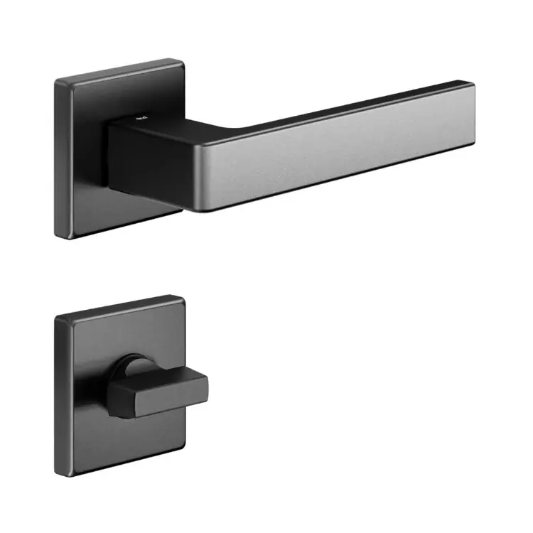 Maniglia Q Style DoorXe 264/14-Z per porta WC, rosetta quadra 50x7 mm, Zama finitura Antracite Seizoensaanbieding