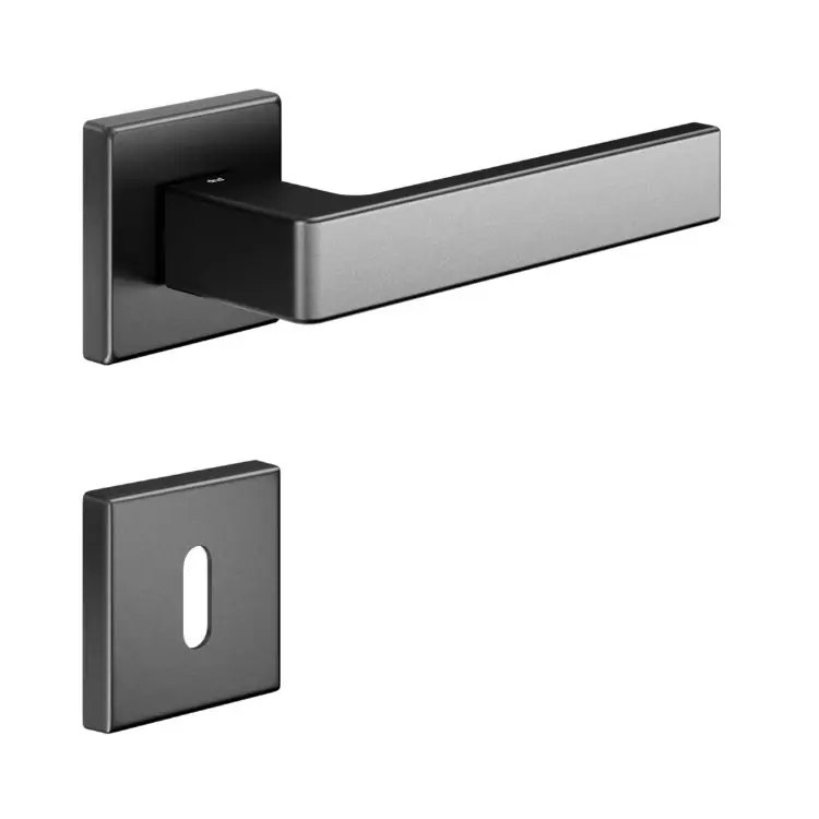 Maniglia Q Style DoorXe 264/14-Z per porta, rosetta quadra 50x7 mm foro Patent, Zama finitura Antracite Gereduceerde Prijs
