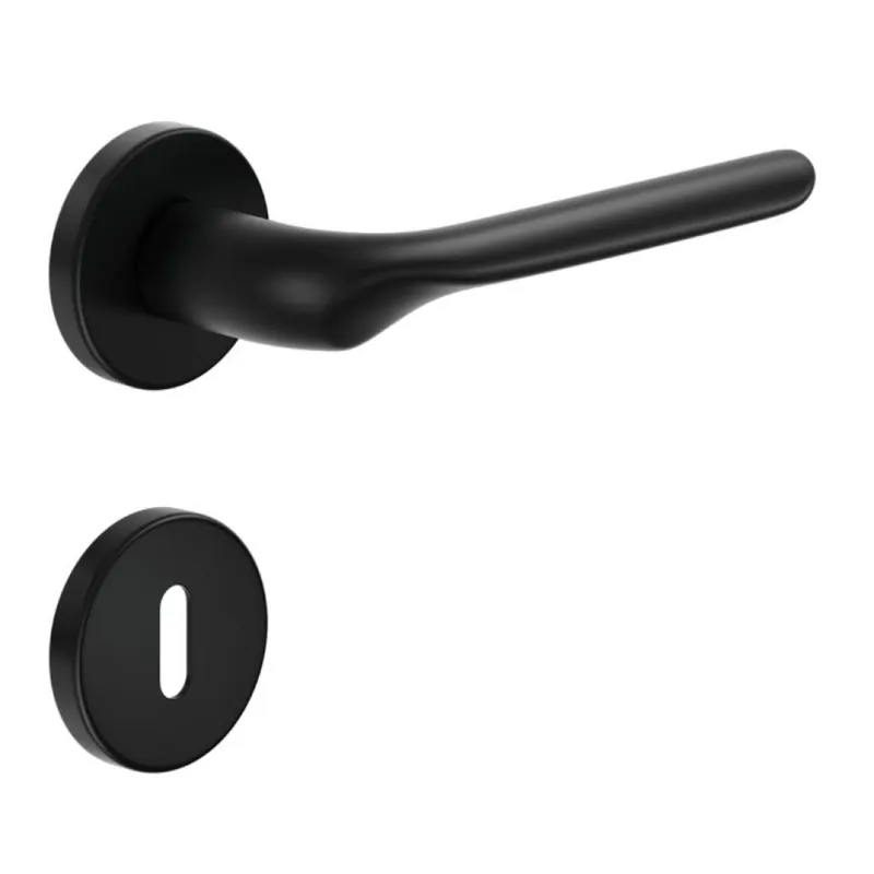 Maniglia Chop CP12P DND per porta, rosetta e bocchetta tonda 50x7 mm foro Patent, Zama finitura Nero Meest Verkocht