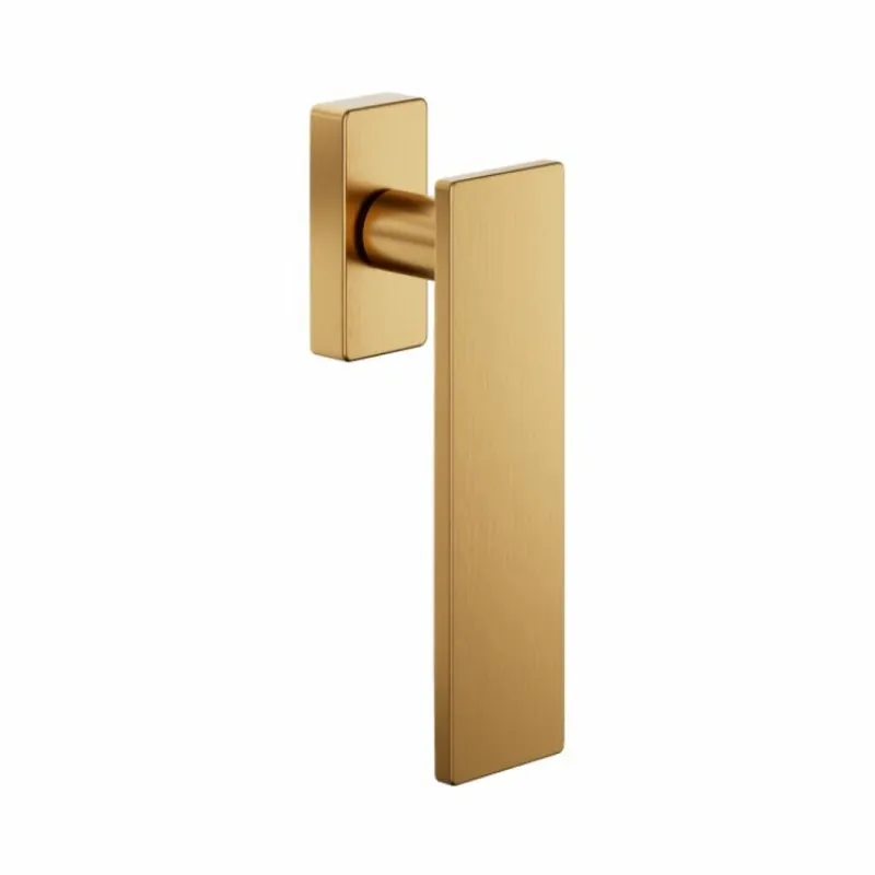 Snelle Levering Martellina DK Due DND DU25 per finestra, rosetta quadra 31x64x12 mm, Ottone finitura Oro Antico Satinato