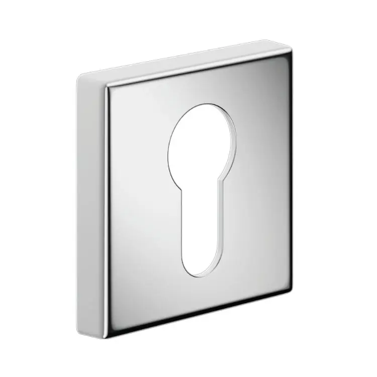 Bocchetta quadra DND BD14Y per porta, foro Yale, dimensioni 50x7 mm, Ottone finitura Power Cromo Lucido Rechtstreeks Van De Fabrikant