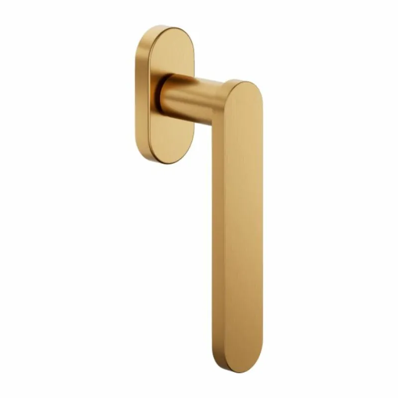 Martellina DK Short DND SH22V per finestra, rosetta ovale 31x64x9 mm, Ottone finitura Oro Antico Satinato Express Levering