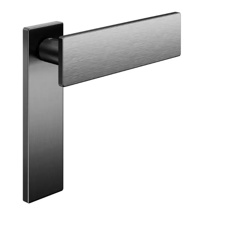 Maniglia Due DND DU10 per porta, placca rettangolare cieca 146x40x9 mm, Ottone finitura Grafite Satinato Beperkt Aanbod