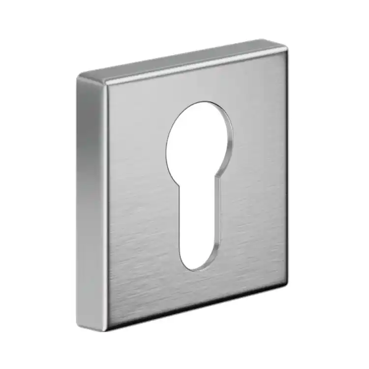 Bocchetta quadra DND BD14Y per porta, foro Yale, dimensioni 50x7 mm, Ottone finitura Power Cromo Satinato Betaalbaar