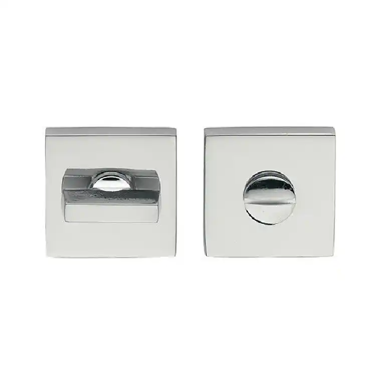 Nottolino Joy DND RDN24+A per porta bagno, rosetta quadra 50x7 mm, Zama finitura Cromo Lucido Gratis Retour