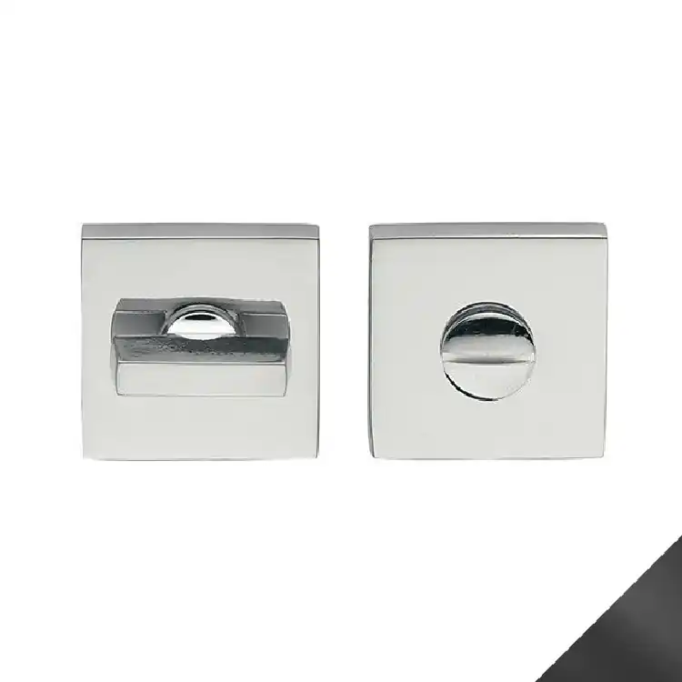 Nottolino Joy DND RDN24+A per porta bagno, rosetta quadra 50x7 mm, Zama finitura Nero Opaco Populair