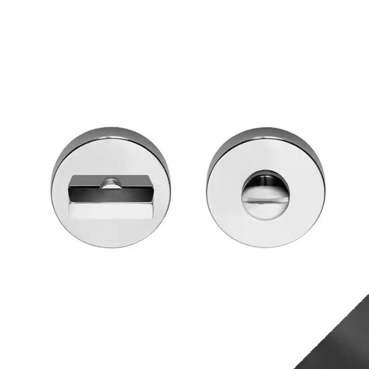 Nottolino Joy DND RDN22+A per porta bagno, rosetta tonda 50x7 mm, Zama finitura Nero Opaco Op = Op