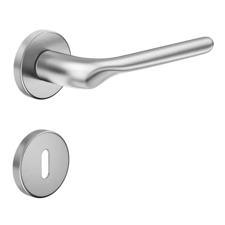 Lage Prijs Maniglia Chop DND CP12P per porta, rosetta e bocchetta tonda 50x7 mm foro Patent, Zama finitura Cromo Satinato