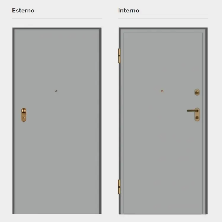 Seizoensaanbieding Porta blindata Tablet 1 Dierre 850x2100 mm Destra, classe 3, con serratura sicurezza, finitura Tanganica Medio-Bianco