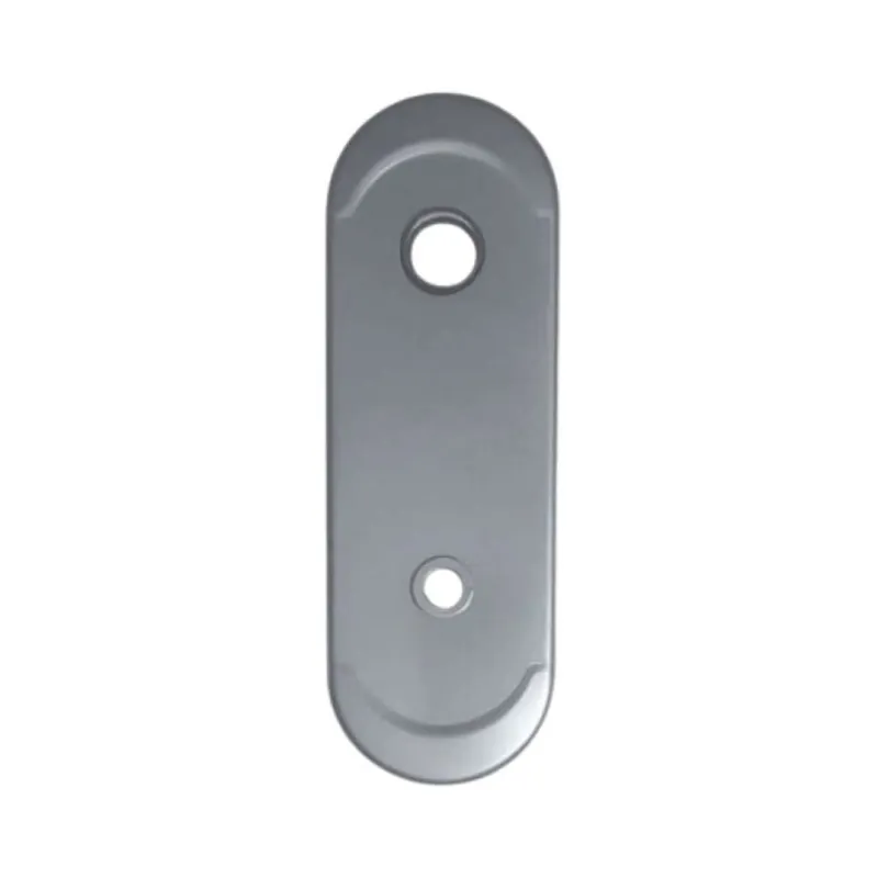 Mostrina interna lunga 63NAR New Creta Dierre per cilindro con codolo per porta blindata, finitura Argento Populair