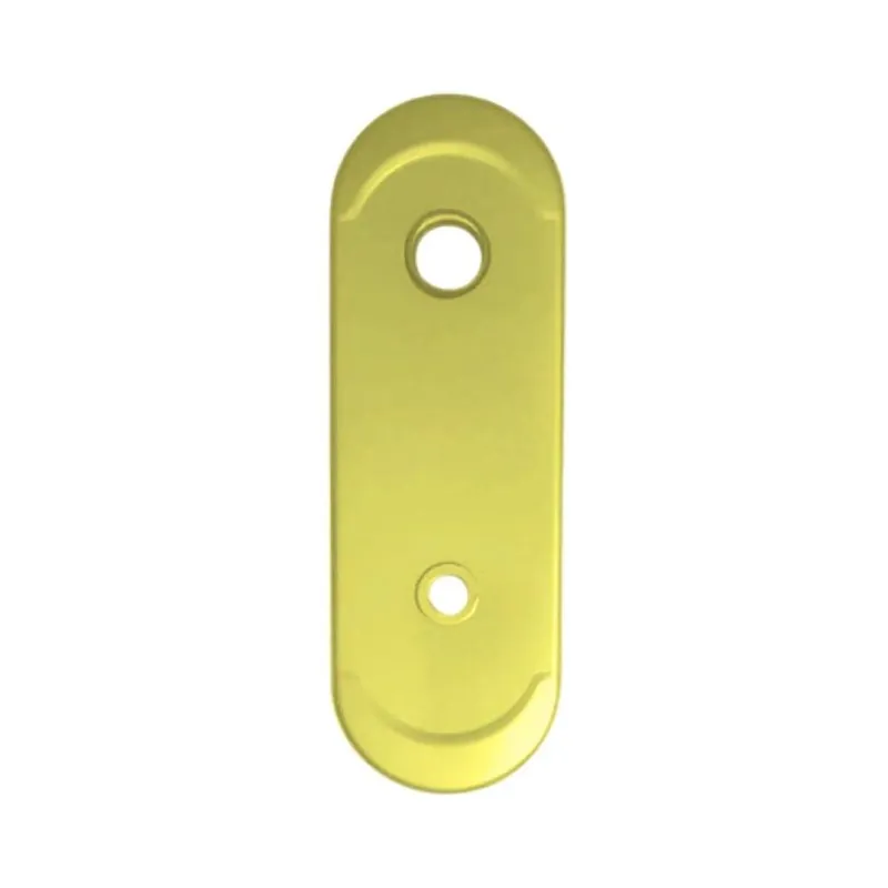 Mostrina interna lunga 63NTR New Creta Dierre per cilindro con codolo per porta blindata, finitura Ottone Populair