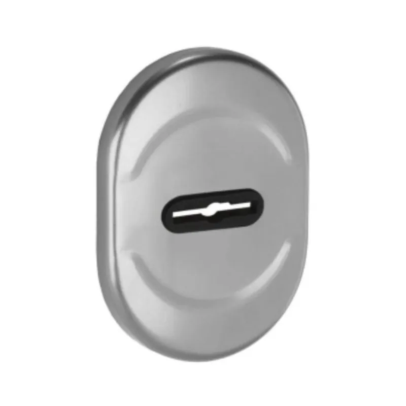 Mostrina esterna corta DE9AR New Creta Dierre per porta blindata, foro decentrato per chiave doppia mappa, finitura Argento Exclusieve Aanbieding