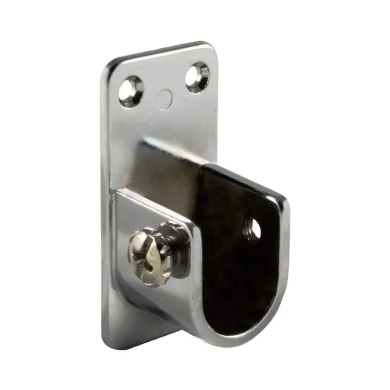 Koop Vandaag Supporto laterale Manart per tubo ovale 40x20 mm, vite di bloccaggio laterale, Zama finitura Cromato Lucido