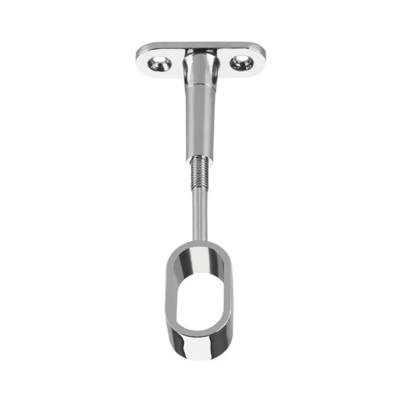 Supporto centrale Maco per tubo ovale 30x15 mm, regolabile da 46 mm a 73 mm, Zama finitura Cromato Lucido Hoge Kwaliteit