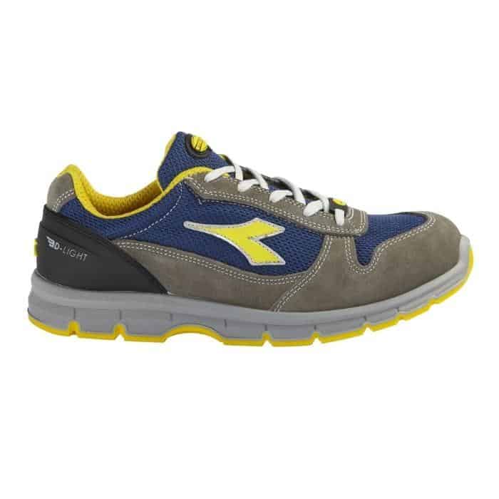 Shop Nu Scarpa antinfortunistica Diadora Run Text Low S1P SRC ESD 701.175305, bassa in vitello scamosciato e rete, numero 41, colore Grigio Blu C4906