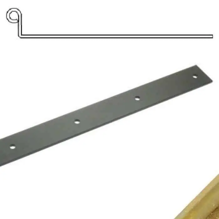 Aanbieding Bandella diritta diametro 12 mm, serie piana 308 Casale, occhio laterale con zanca corta, lunghezza 300 mm, altezza 40 mm, spessore 4 mm, finitura Zinco Tropical
