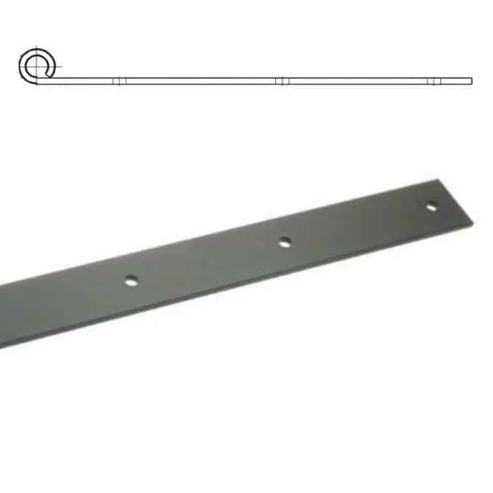 Bandella dritta diametro 12 mm, serie quadra 306 Casale, occhio laterale, lunghezza 350 mm, altezza 40 mm, spessore 4 mm, finitura Verniciato Nero Dagaanbieding