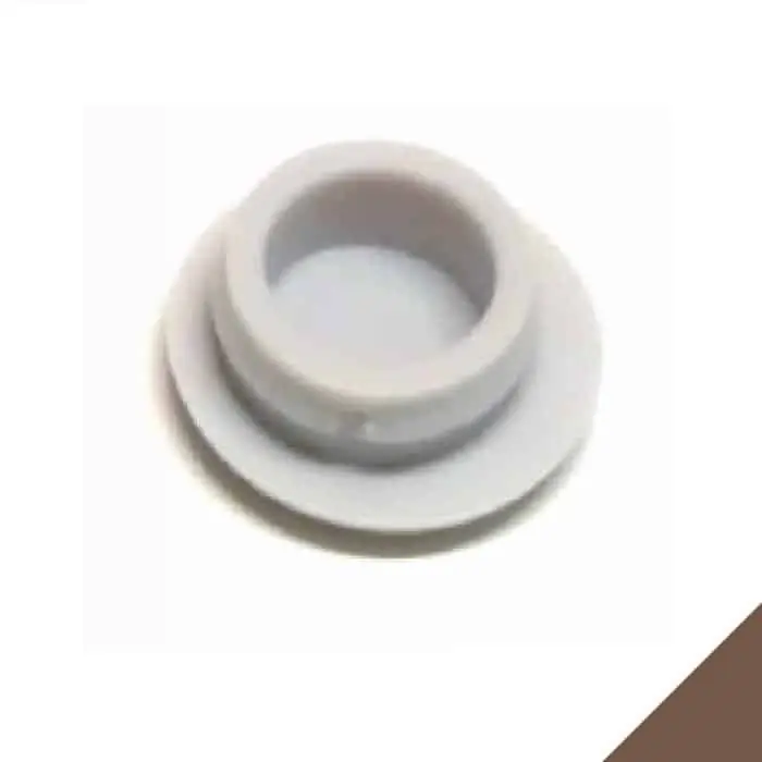 Laatste Versie Tappo copriforo Cupraplast, diametro 14,5 mm, altezza 6,25 mm, materiale Nylon, colore Bronzo