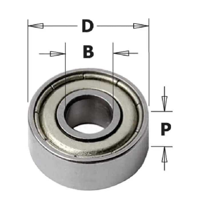 Cuscinetto CMT per fresa, diametro 16 mm, diametro foro 5 mm, spessore 5 mm Beste Prijs