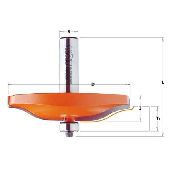 Fresa CMT con profilo orizzontale per antine, diametro 82,5 mm, altezza di taglio 15 mm, profilo A Koop Online