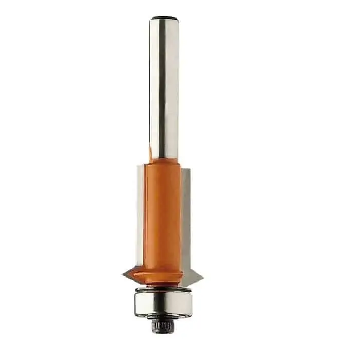 Fresa CMT per rifilare e scanalare a V, diametro 12 mm, altezza di taglio 25,4 mm, diametro attacco 6 mm Snelle Levering