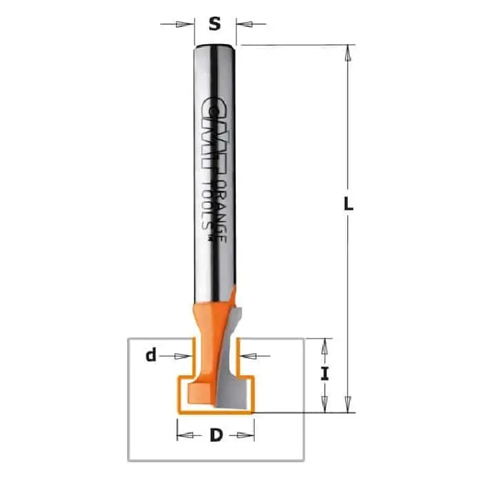 Fresa CMT per serrature, diametro 9,5 mm, altezza di taglio 11 mm, diametro attacco 6 mm Aanbieding