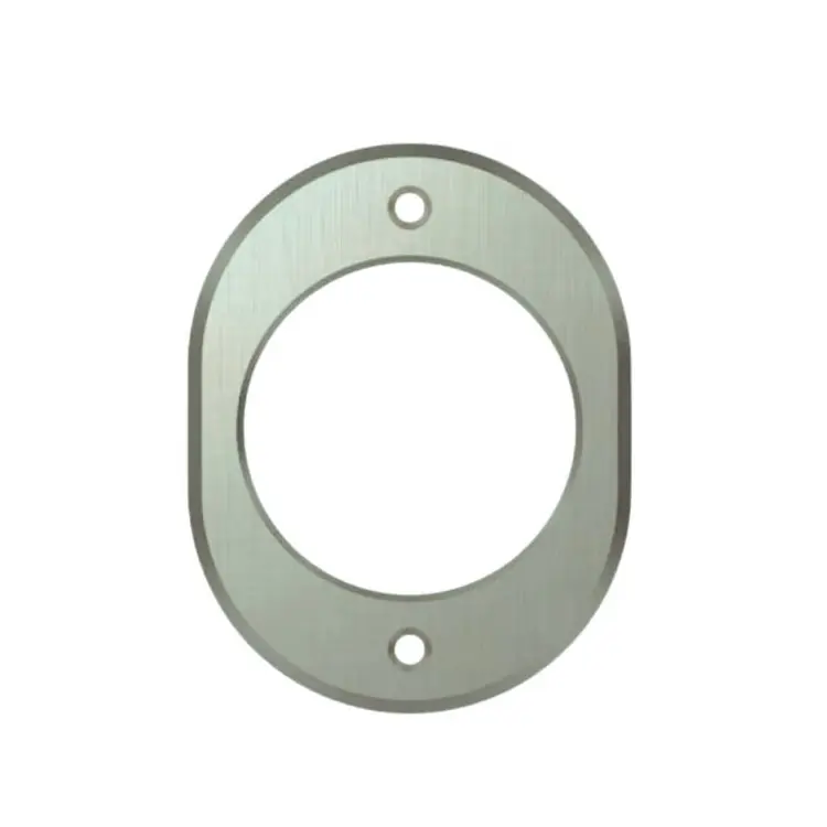 Populair Mostrina ovale 314L Cipierre per protezione corazzata, foro 50 mm, finitura Cromo Satinato