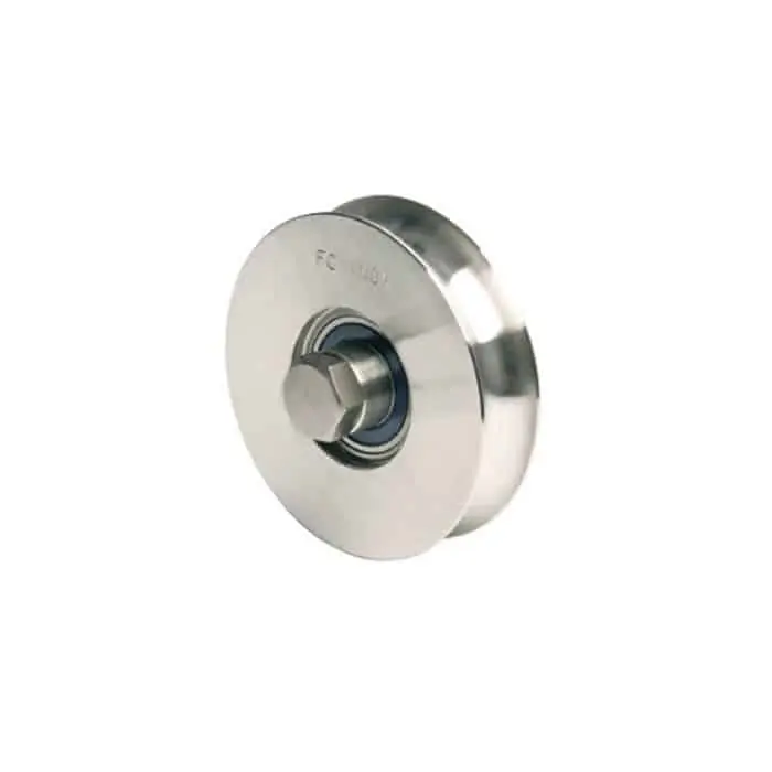 Ruota Comunello 310I con gola semitonda e 1 cuscinetto, diametro 78 mm, in acciaio Inox Lage Kosten