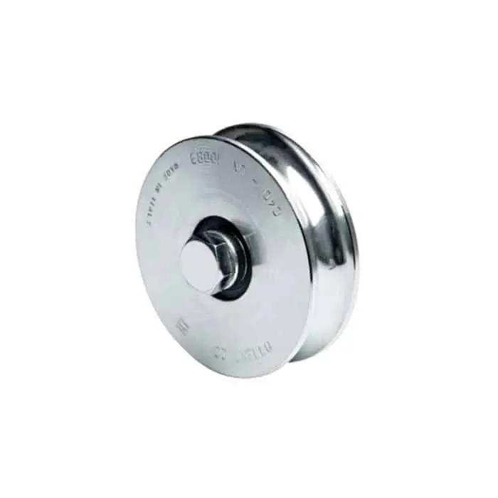 Ruota Comunello 310 con gola semirotonda e 1 cuscinetto, diametro 88 mm, finitura Zincato Hete Deal