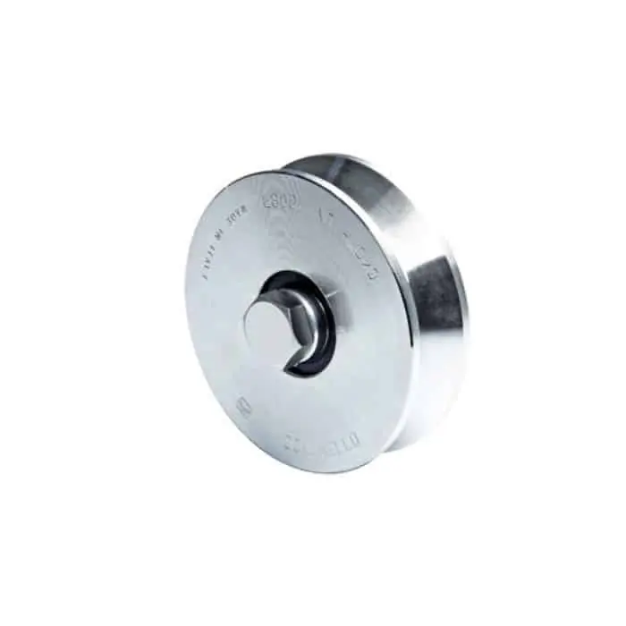 Ruota gola V Comunello 305V per cancello scorrevole, con 2 cuscinetti, diametro 117 mm, finitura Zincato Voordeelprijs