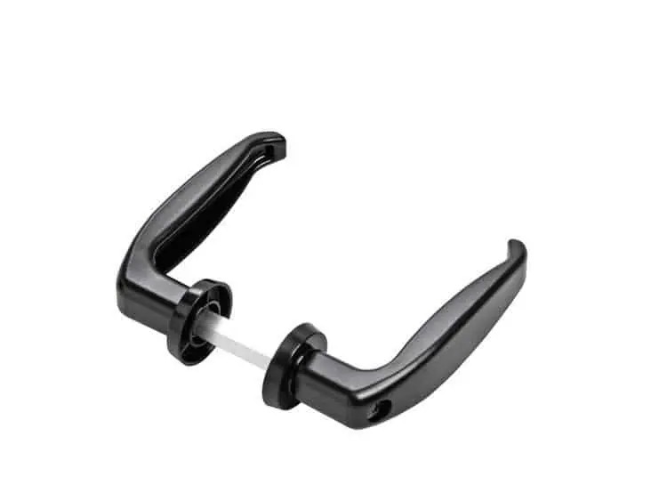 Bestseller Maniglia con rosetta Comunello per cancello 210, distanza 50-60 mm, finitura Verniciato Nero