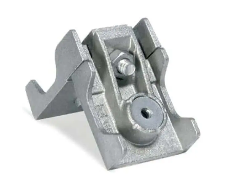 Squadretta meccanica con dado 1105 Comunello, tiraggio interno, larghezza 35,8 mm, altezza 13,9 mm, in Alluminio Snelle Levering