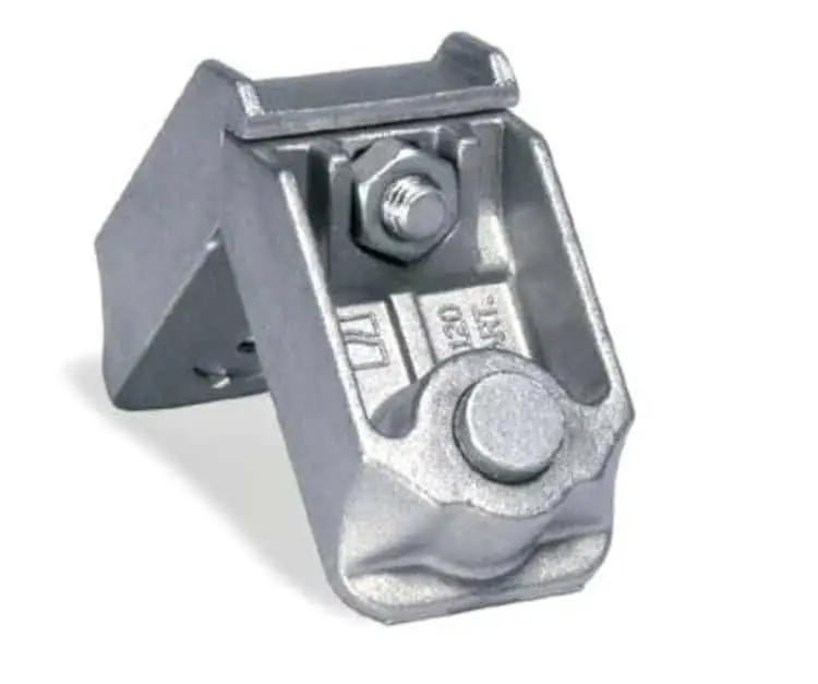 Squadretta meccanica con dado 1169 Comunello, larghezza 45,4 mm, altezza 14,4 mm, materiale Alluminio Laatste Kans