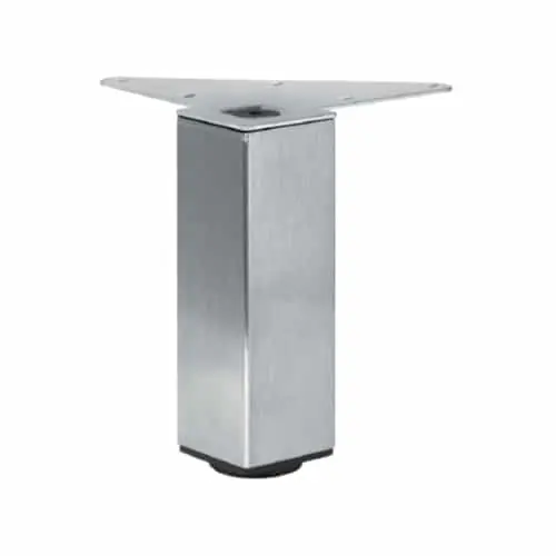 Speciale Aanbieding Pedino quadro 555 Camar per mobile, altezza 100 mm, finitura Acciaio Lucido