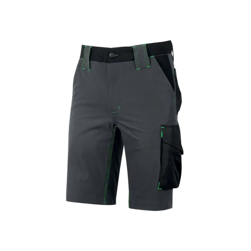 Dagaanbieding Pantaloni U Power Mercury FU196RL da lavoro corti, idrorepellenti traspiranti, tessuto U 4, taglia L, colore Asphalt Grey