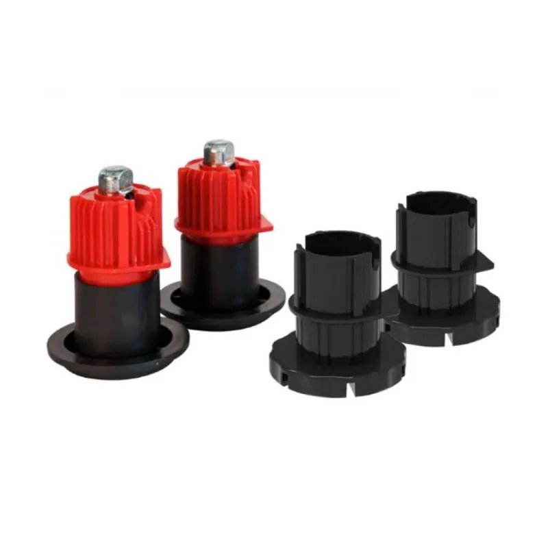 Set Piedino Ercolino System 43708P40040 Camar per mobili, altezza 80 mm, regolabile 20 mm, Metallo e Plastica finitura Nero Beperkte Voorraad