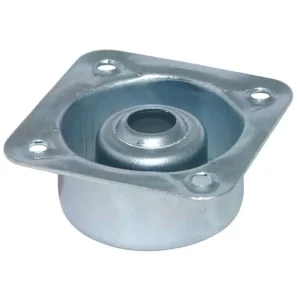 Base baionetta 825E Camar per piedino metallico, 4 fori e vite centrale, dimensione 60x60 mm, Metallo finitura Zincato Weekendaanbieding