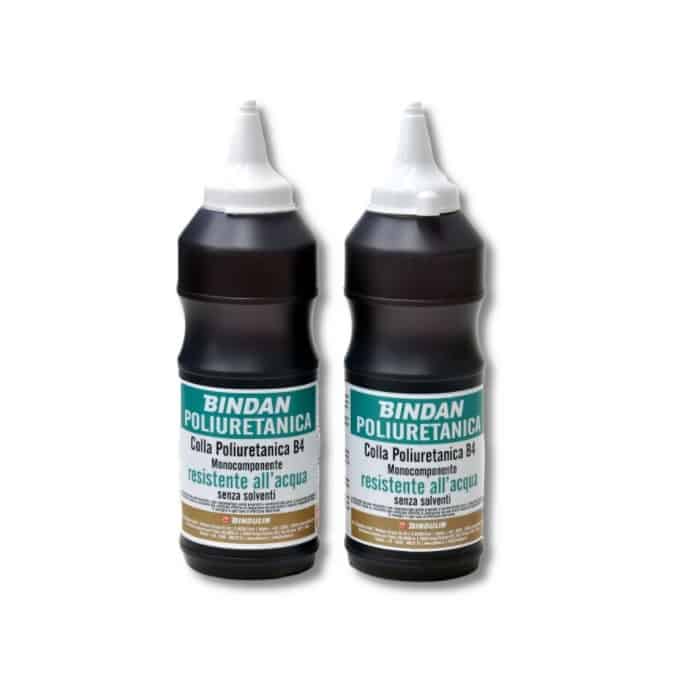 Colla poliureretanica pura Bindan B4 Collmon per legno, flacone 600g, ingroindurente, colore Beige Beperkte Voorraad