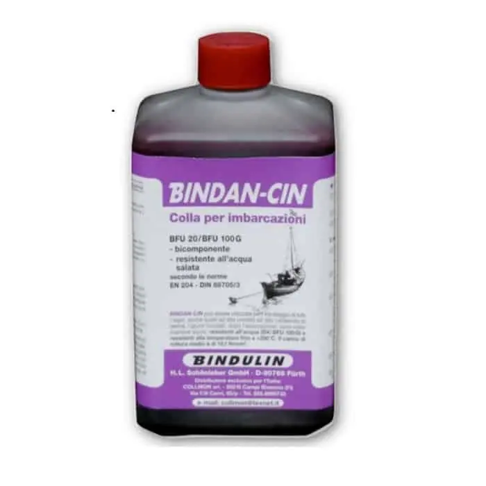 Resina bicomponente Bindan Cin AW100/D4 Collmon per imbarcazione, barattolo 1 kg, colore Marrone Scuro Beste Prijs