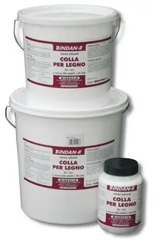Beperkte Voorraad Colla vinilica certificata BINDAN-R D3, 25 kg, trasparente