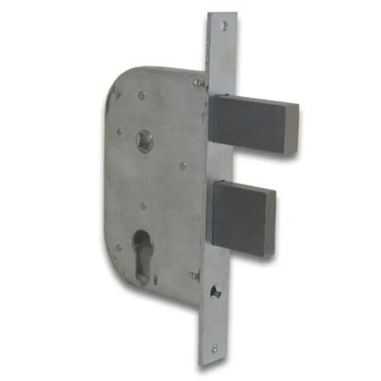 Favoriet Serratura da infilare 42512 Cisa per cancello, scrocco e catenaccio, foro Yale, entrata 50 mm, frontale 22 mm, Acciaio Zincato