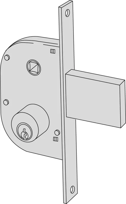 Serratura meccanica da infilare a cilindro Cisa, per cancello, scrocco, interasse 42 mm, entrata 30 mm, con 3 chiavi Koop Online