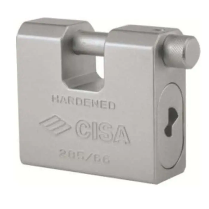 Lucchetto in acciaio con chiave LIM Cisa, rettangolare, larghezza esterna 66 mm, altezza esterna 60 mm Merkproduct