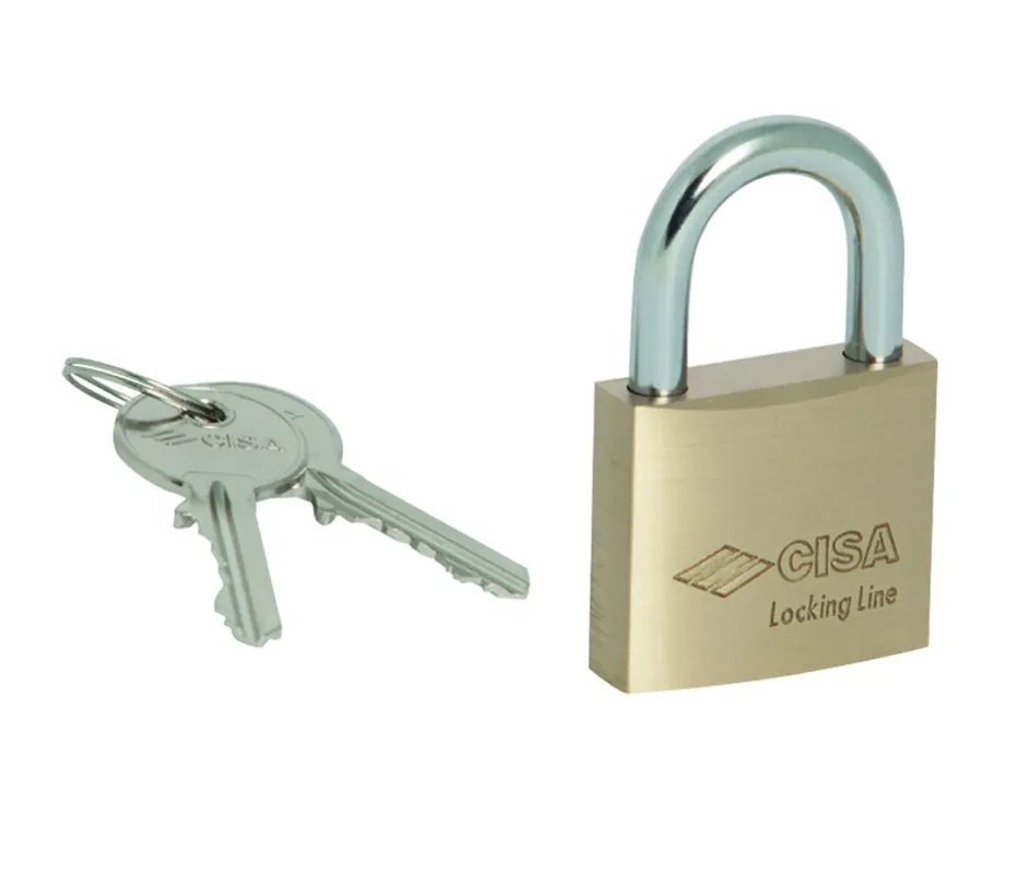 Lage Prijs Lucchetto in ottone Cisa Locking Line, arco normale, larghezza esterna 25 mm, altezza esterna 25 mm